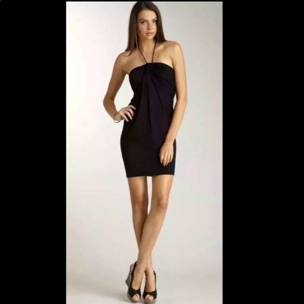 NWT JOSH BRODY CHAIN TWIST BLACK DRESS DIP V BACK